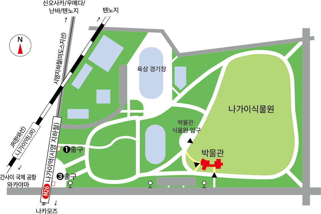 Map of Nagai Park